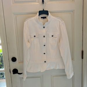 Talbots White Denim Jacket